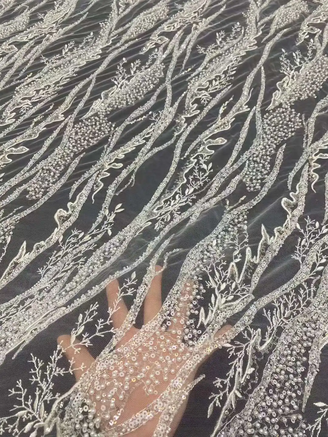 

Wihte, дизайн платья, французская Тюлевая ткань с жемчугом, африканская ткань, красивое платье, искусственное платье, платье невесты,