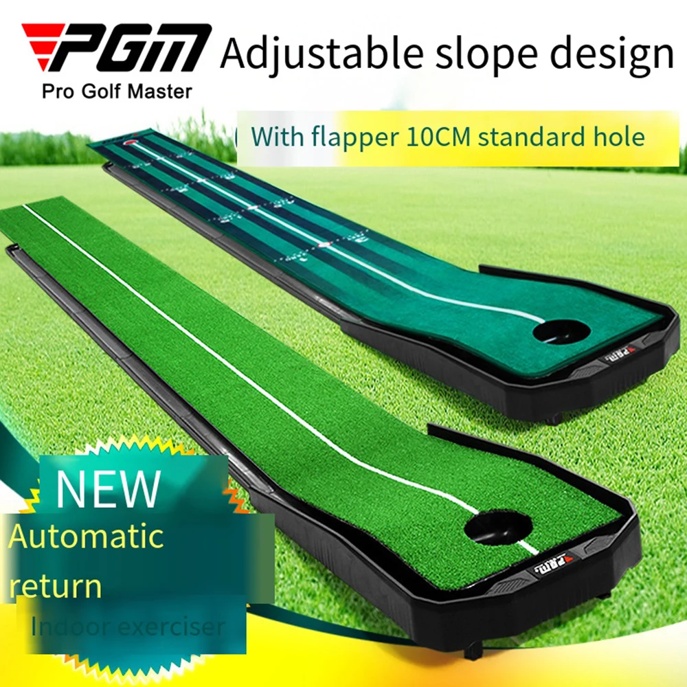 

PGM Portable Outdoor Indoor Golf Practice Mat Golf Putting Mat Electric Return Ball True Roll Surface&Non Slip Bottom Pads TL026