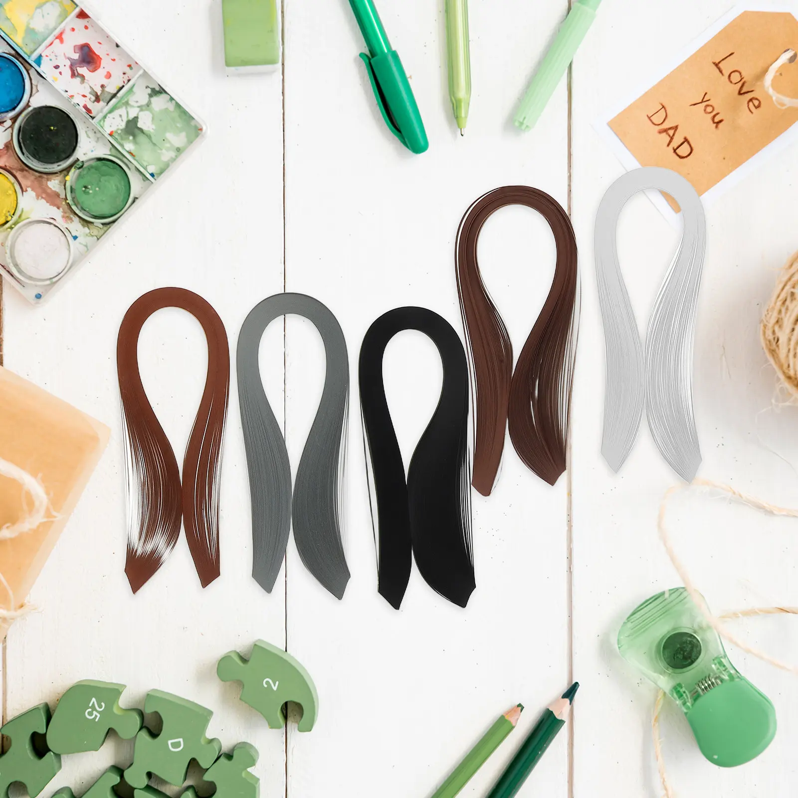 720개 퀼링 종이 스트립 3mm 폭 54cm 길이 6가지 생생한 색상 DIY 공예 카드 만들기 스크랩북 프레임 퀼링 아트