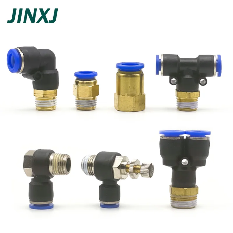 1PCS Pneumatic Quick Connector PCF PC PL SL PB PH PX 4-12mm Hose Tube Air Fitting 1/8 1/4 3/8 1/2 BSPT Male Thread Pipe Coupler