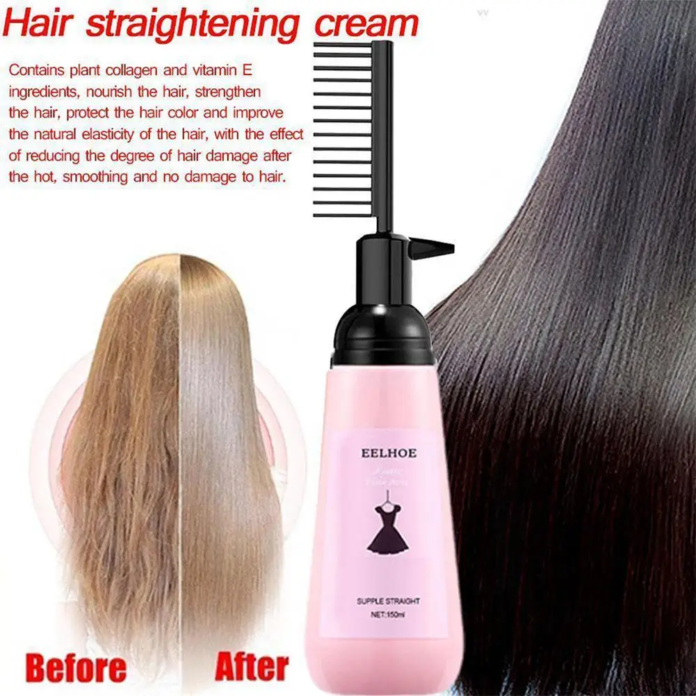 

Hair Straightening Cream For Curly Hair Repairs Damage Straight Cream Professional Keratin Protein Straightening Hair Treatment