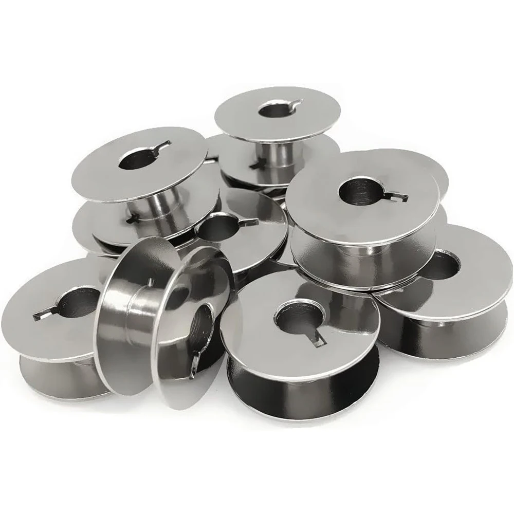 Pack of 10-100 Metal L Sewing Machine Bobbins | High-Quality Sewing Accessories