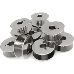 Pack of 10-100 Metal L Sewing Machine Bobbins | High-Quality Sewing Accessories - 100 PCS (55623S)