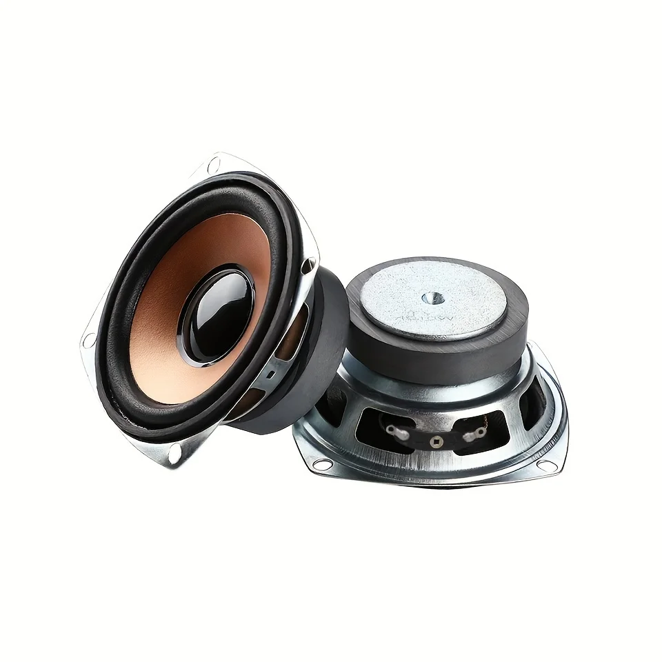 Subwoofer Speaker 2 Pcs/lot 3 Inch Square 4 Ohm 10W 50 Core Magnetic Bronze Basin Midrange Woofer DIY Bluetooth Bass Loudspeaker