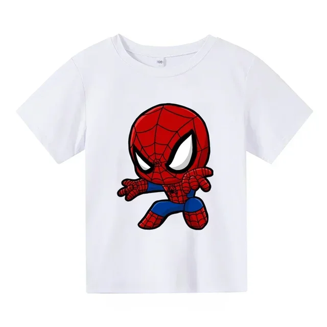 thumbnail image 1 of Camiseta de manga corta con estampado de Spider-Man de Marvel para niño y niña, camiseta de algodón para bebé, camiseta de manga corta para niño, ropa deportiva para niño, 1 of 5