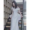One Shoulder Light Wedding Dress Simple Backless Bride's Wedding Dress White Elegant Bow Trailing Dress Plus Size Customized 1