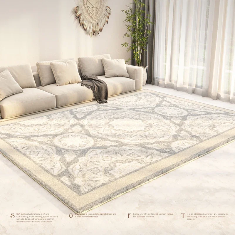 

2023 Minimalist Living Room Carpets Home Decor Light Luxury Mosphere Fashion Striped Soft Bedroom Large Persian Rugs Polyester