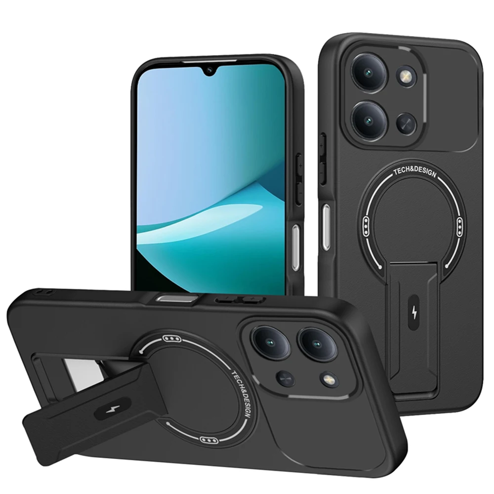 Magnetic Kickstand Shockproof Matte Phone Case with Stand Holder