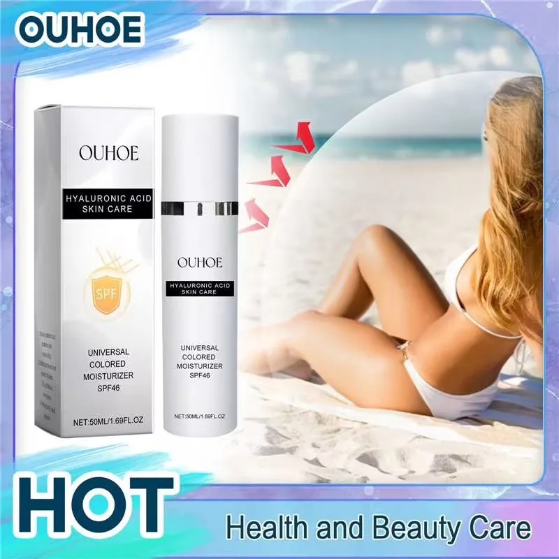 Hyaluronic Acid Facial Sunscreen Cream Anti Sun Solar UV Protection Mild Moisturizer Nourishing Hydrating Repair Outdoor Spf46