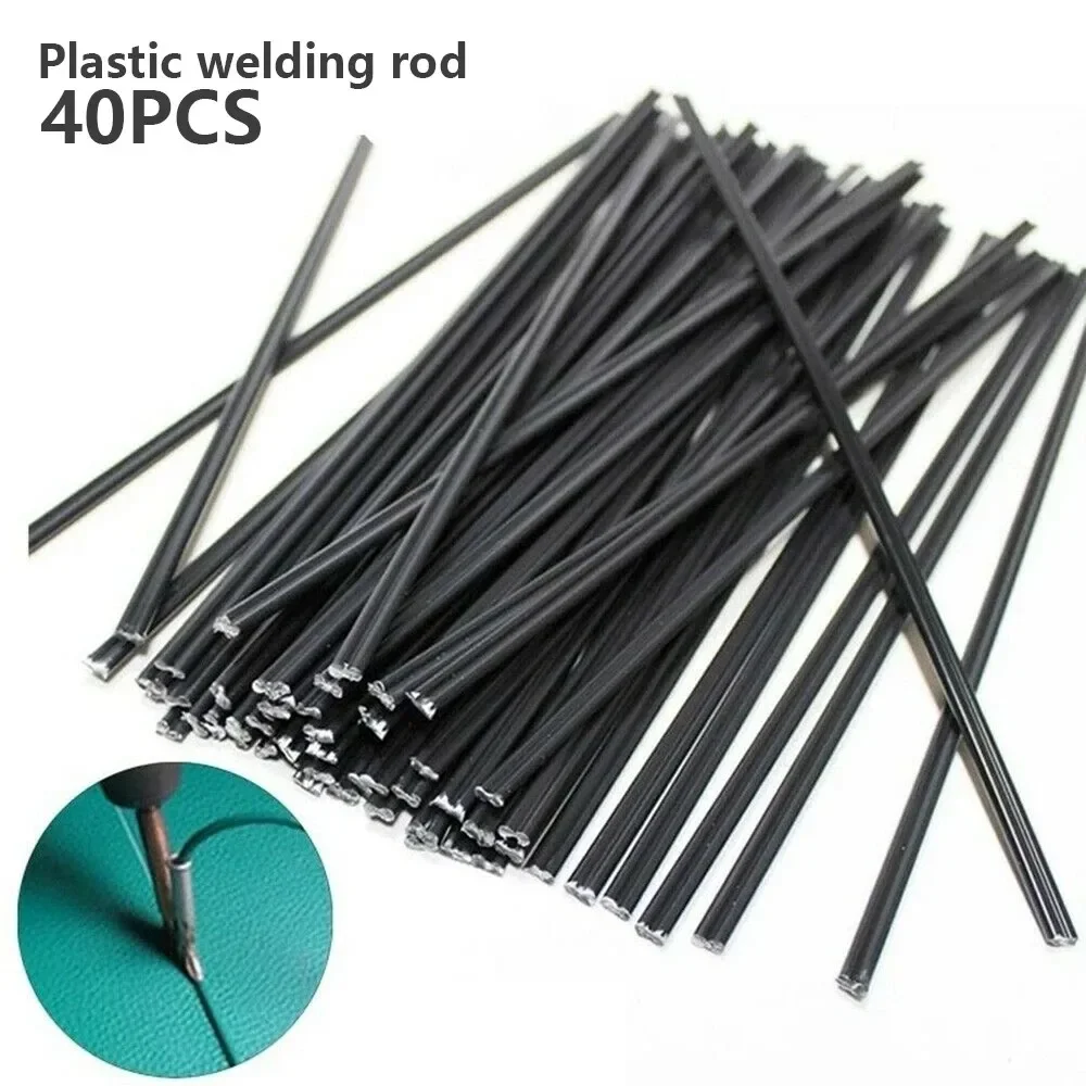 Welder Black PP Welding Rods Welding 200mm 40pcs Black Bumper PP Plastic Repair Rods Durable Hot Sale Protable