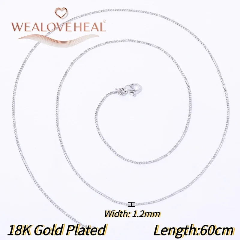 18 Karat vergoldete Messing-Schlangenketten für Damen und Herren, 60 cm lange Ketten für DIY-Schmuckherstellung. – Detail 28