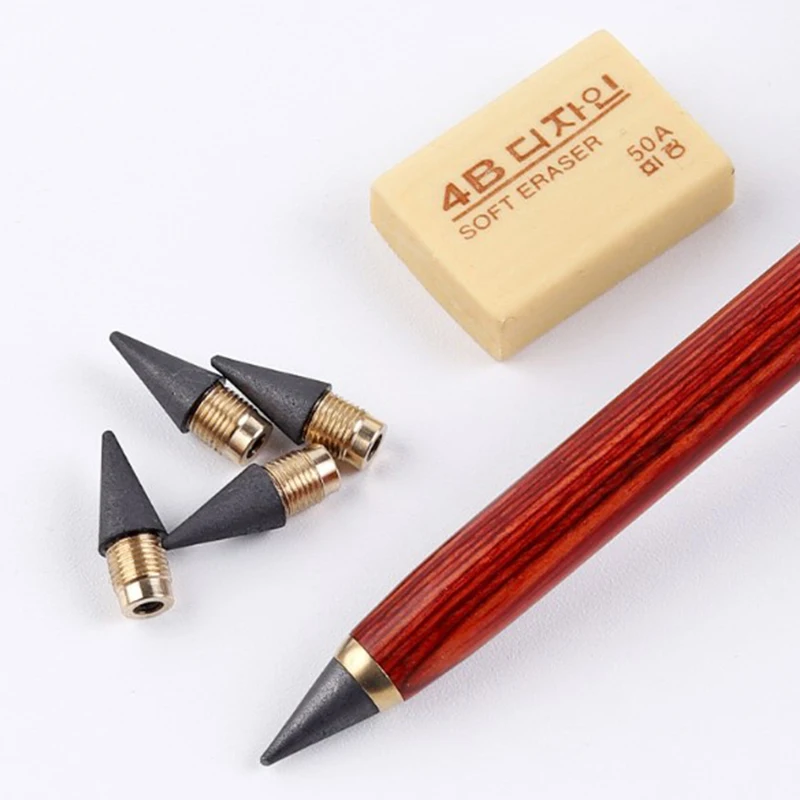 

Durable HB Pencil No Ink Infinite Writing No Ink Pen Stationery Pencil-free School Supply Draw Constantly Wooden Pencil