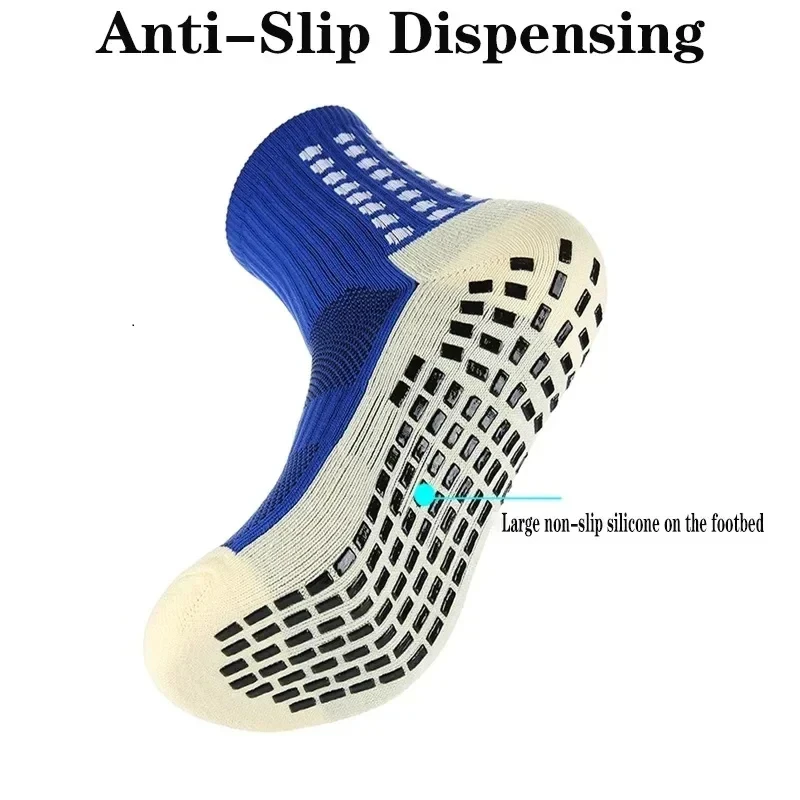 3 Pairs of New Men's Football Socks Sports Bike Grabbing Socks Anti Slip Grabbing Pads Football Basketball Sports Socks