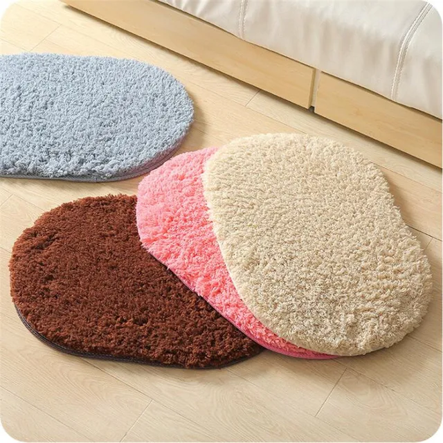 Tappetini da bagno con assorbimento d'acqua morbido Tappeto per porta del pavimento del WC Tappeti spessi Tappetini da bagno antiscivolo Tappetino da bagno in memory foam Tappetini ellittici 2