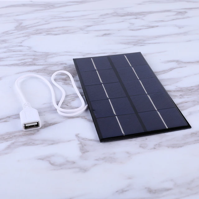 5W 5V Solar Charging Panel Polysilicon USB Solar Panel Charger Photovoltaic Cells for 3-5V Battery/Phone Charging 2
