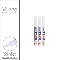 Colorful Waterproof Permanent Paint Markers (3pcs white)