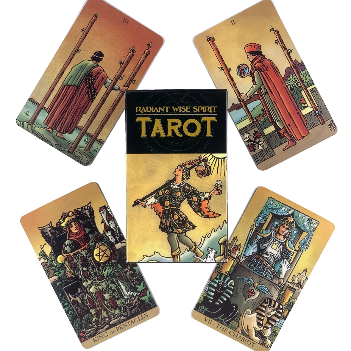 

Radiant Wise Spirit Tarot Deck Leisure Party Table Game High Quality Fortune-telling Prophecy Oracle Cards With PDF Guidebook