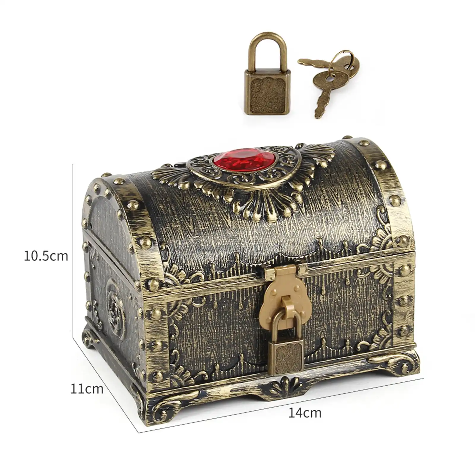 Pirate Treasure Chest with Lock and Key Prize Gift