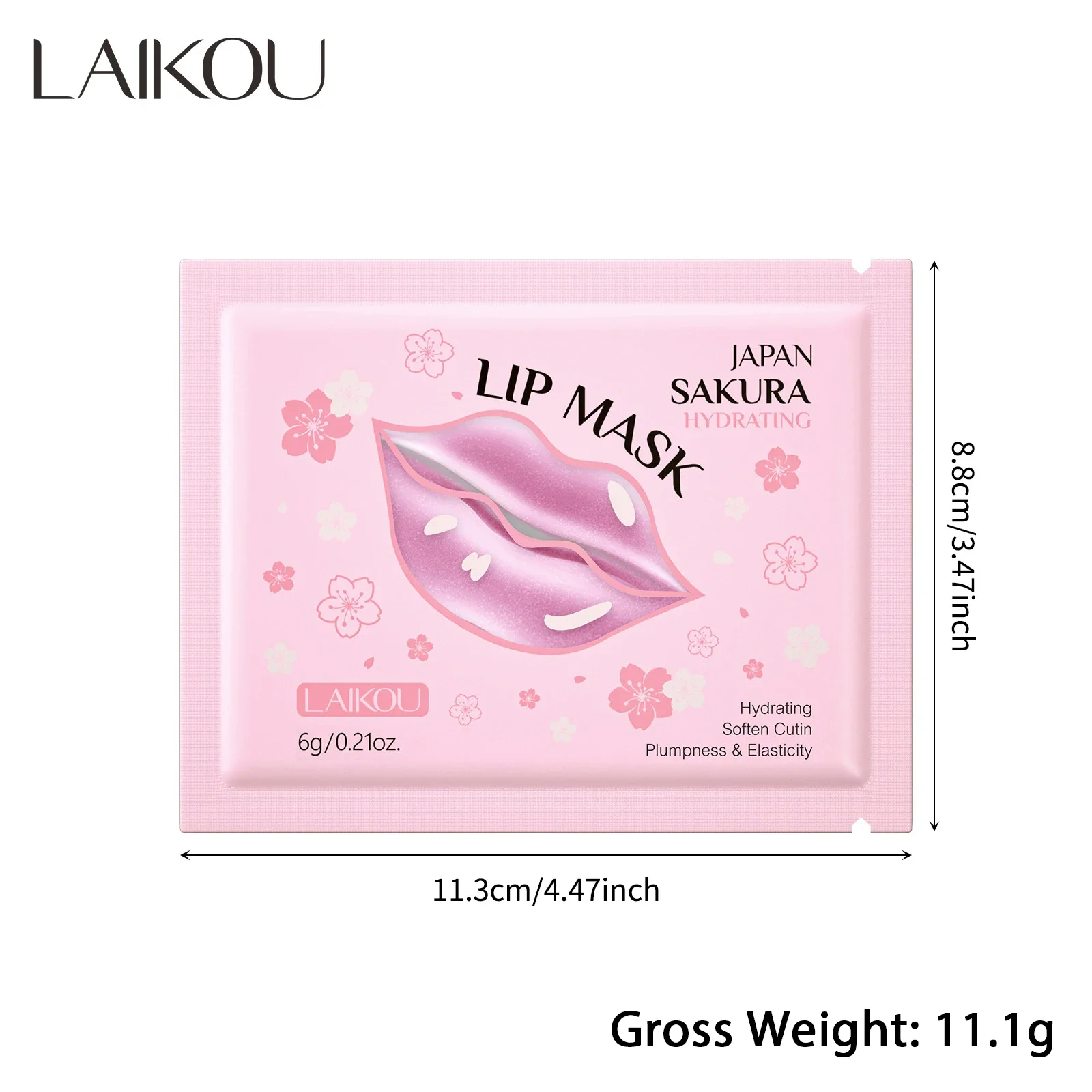 LAIKOU 5/10 قطعة ساكورا قناع الشفاه ترطيب ثبات مغذ...