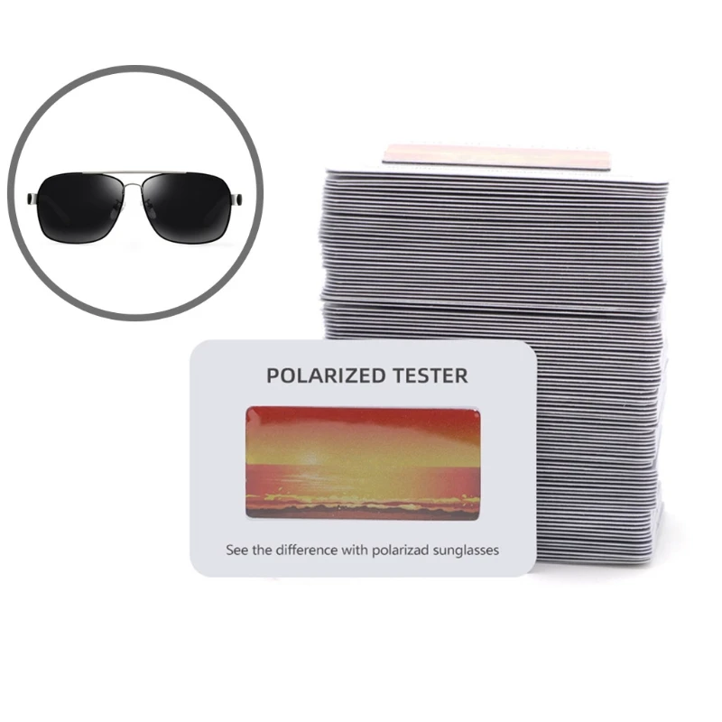 100 Pieces Wear Glasses Check Polarized Test Card Sunglasses Polarized Tester Dropshipping for polarized test card