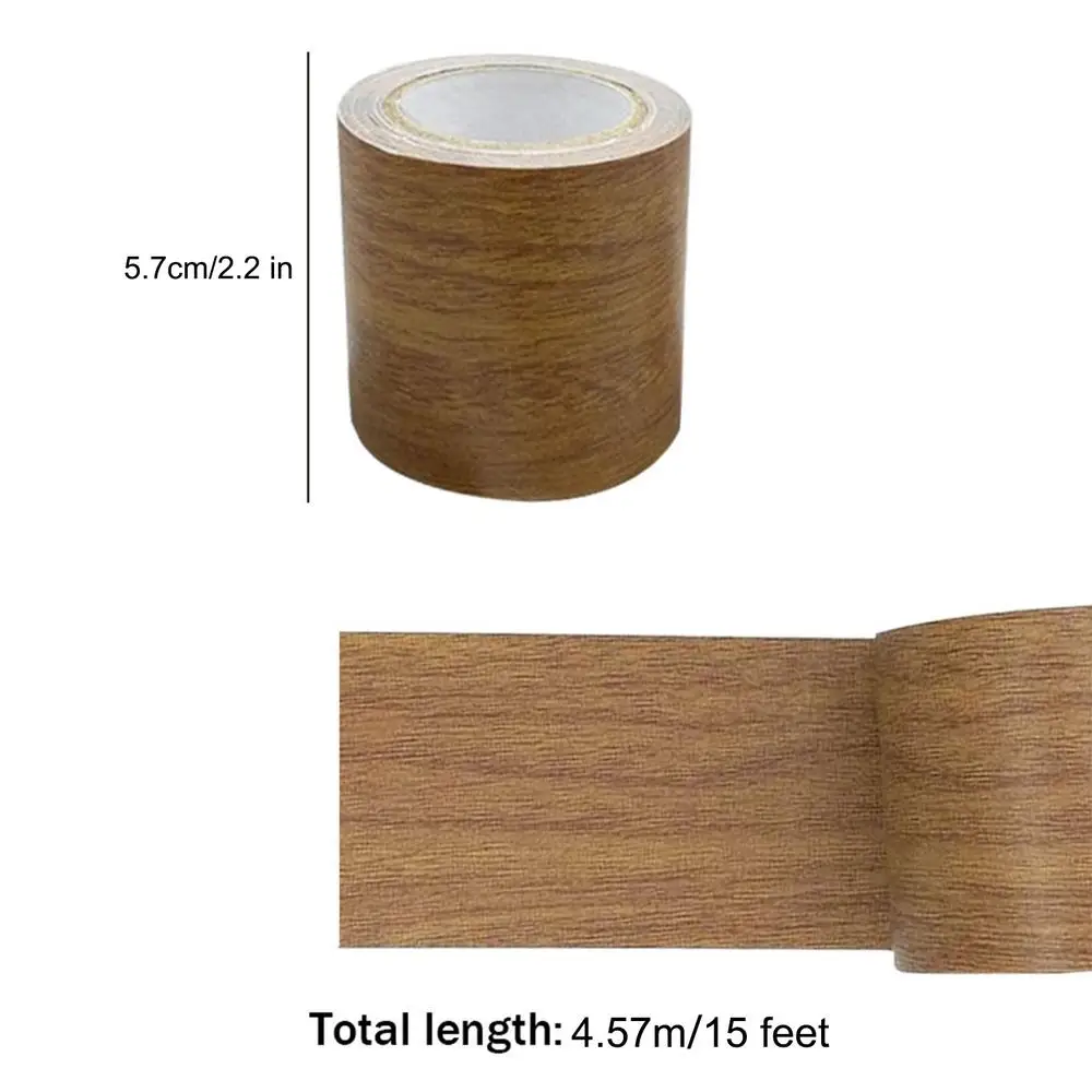 Wood Grain Repair Duct Tape Furniture Renovation Adhensive Skirting Waist Line Floor Stickers Home Decor Improvement