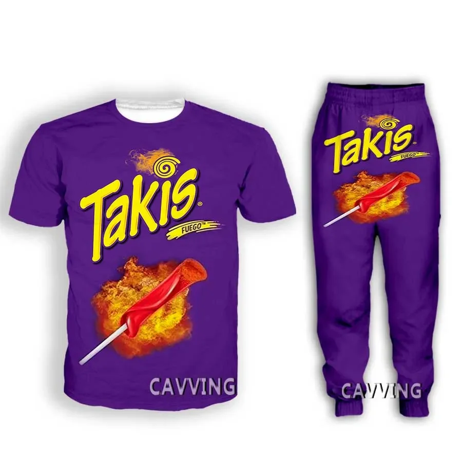 Takis  3D Print Casual T-shirt + Pants Jogging Pants Trousers Suit Clothes Women/ Men's  Sets Suit  Clothes  L2 3