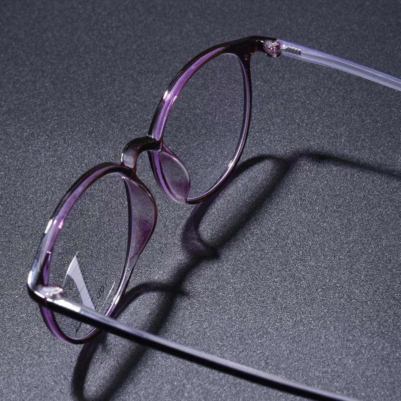 Stylish Purple Round Frame Women's Progressive Anti-Blue Ray Reading Glasses