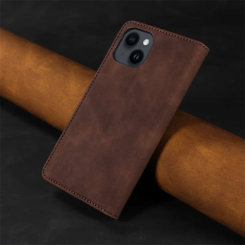 Magnetic Leather Wallet Flip Case with Stand - Premium Book Cover