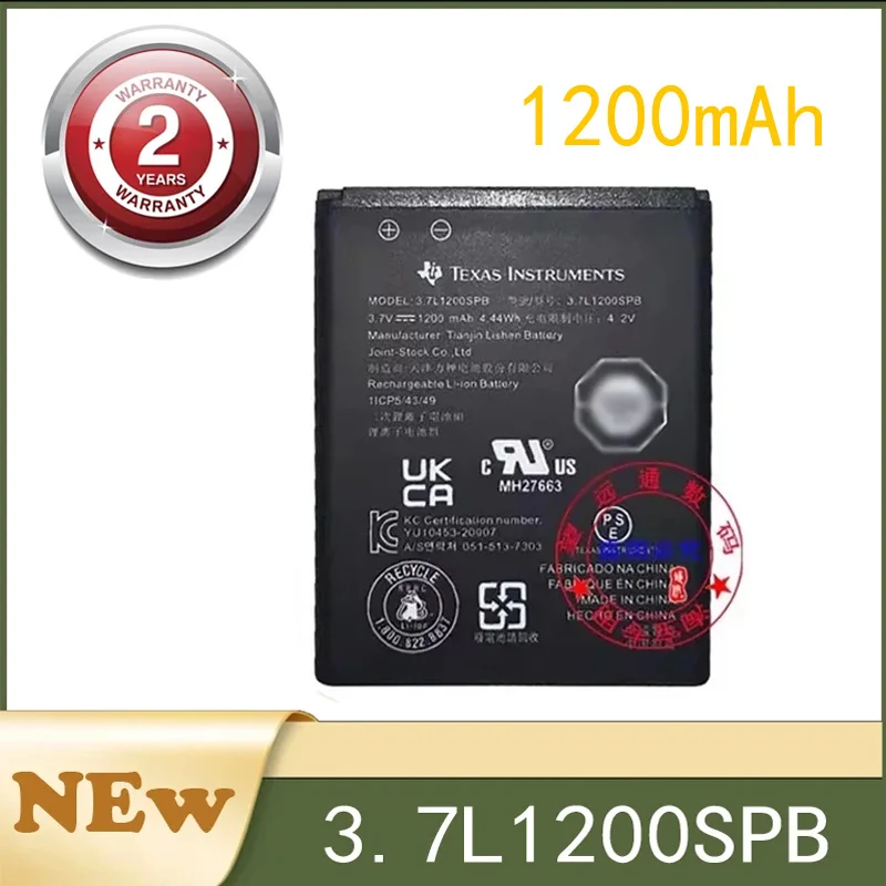 3.7L1200SPB Fuente de alimentación confiable 1200mAh para calculadoras gráficas Texas Instruments TI-84 CE/CX/CAS