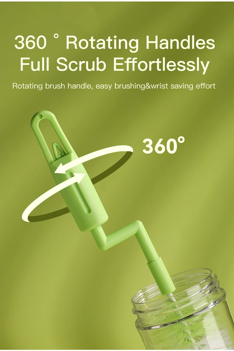 Goupillon Brosse Rotatif 360° en Nylon – Kit de Nettoyage Biberons et Tétines 10 Goupillon Brosse Rotatif 360° en Nylon – Kit de Nettoyage Biberons et Tétines