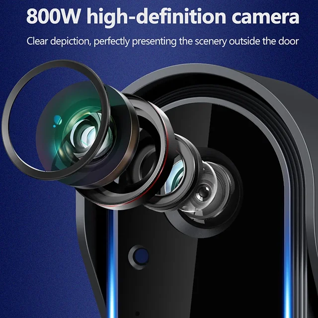 4.3'' IPS Screen Wireless Intercom Doorbell Camera Smart HD Night Vision Two-Way Audio Waterproof Home Security Video Eye Bell 4