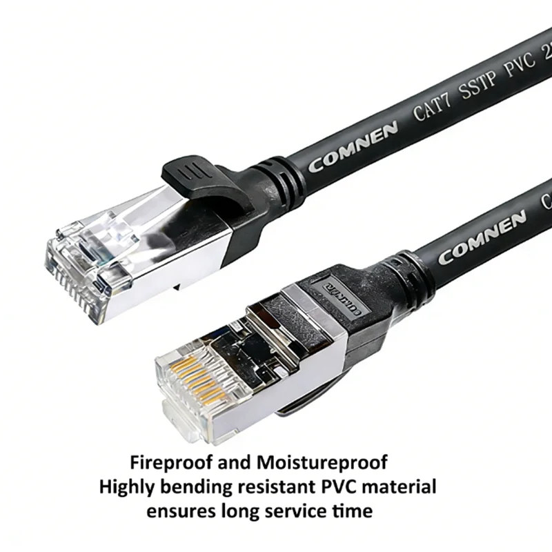 Propatch Cat7 이더넷 케이블 SSTP 차폐 10Gbps 600MHz RJ45 패치 코드, 모뎀/라우터/게임/PC용 고속 네트워크 케이블