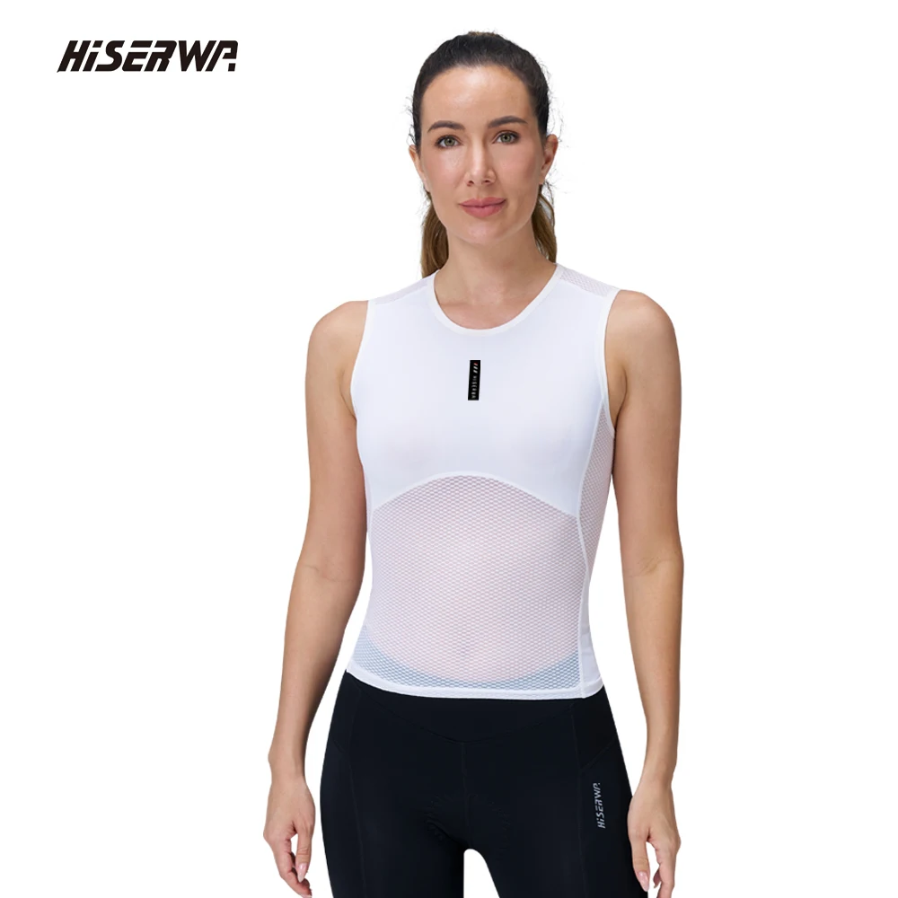 Cycling Undershirt Cycling Vest Women Cycling Base Layer MTB Road Cycling Underwear Mesh Breathable Quick Dry Undershirt Elastic Bicycle Vest