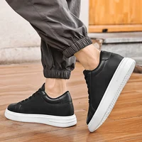 Nouveaux hommes baskets ascenseur chaussures rehaussant la hauteur augmenter semelle intérieure 6-10CM talons hauts chaussures en cuir chaussures de Sport hommes chaussures 4