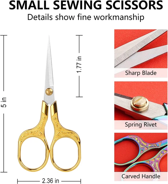 American Crafts DIY Shop Craft Scissors, Sharp Tip, Gold Handles, 8 in