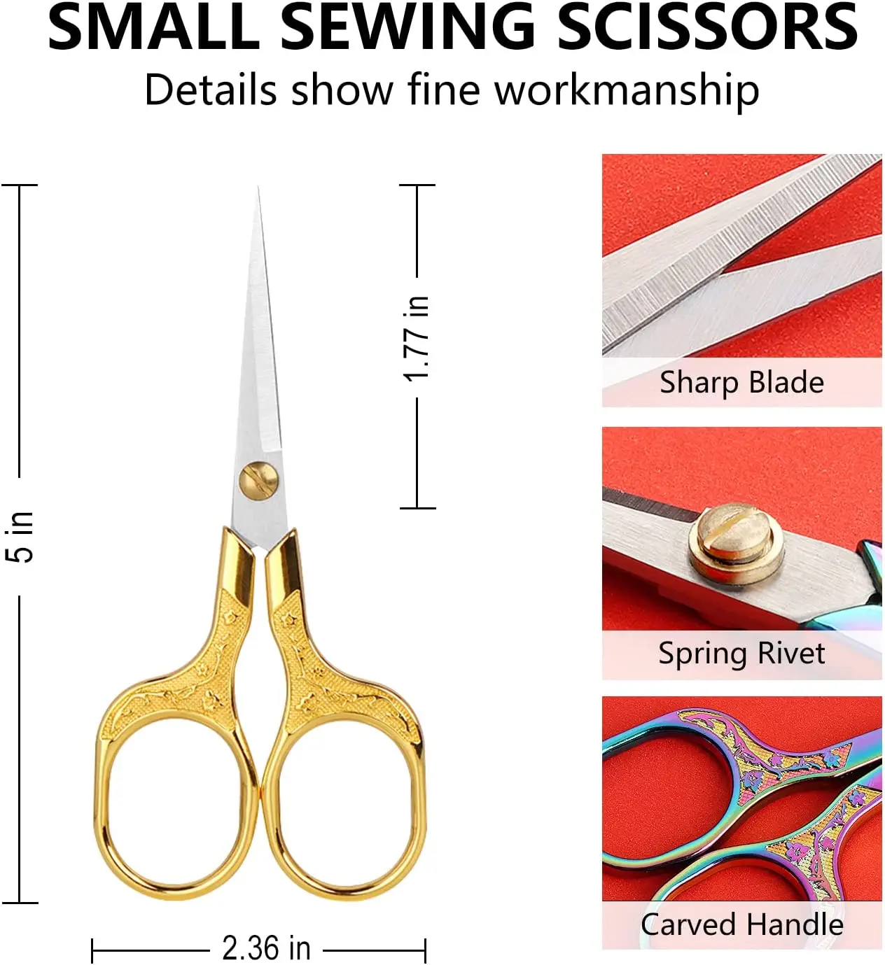 8 Multipurpose Scissor, Stainless Steel Sharp Scissors for Office