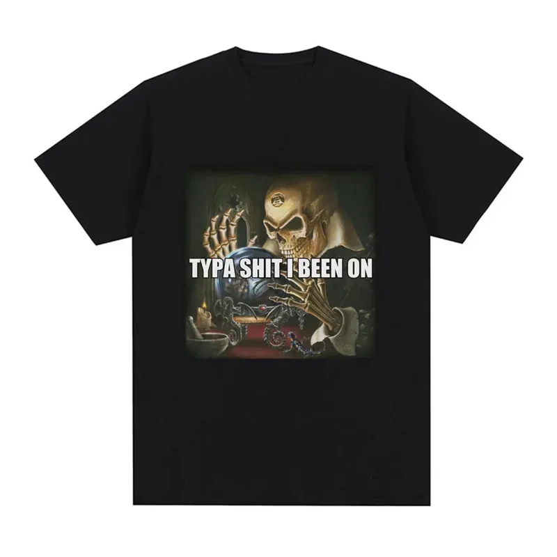 

Футболка Typa с надписью I bone on evil skeleton meme, Мужская Винтажная футболка в стиле хип-хоп, Готическая футболка с коротким рукавом, хлопковые повседневные футболки большого размера