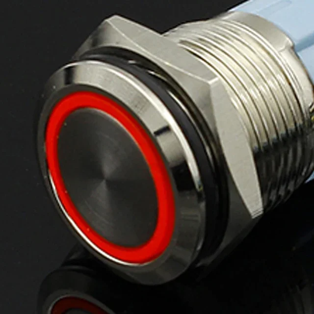 Pulsante Momentaneo LED 22mm - 12V/24V, Impermeabile IP65, Per Auto E Barche - Foto 4