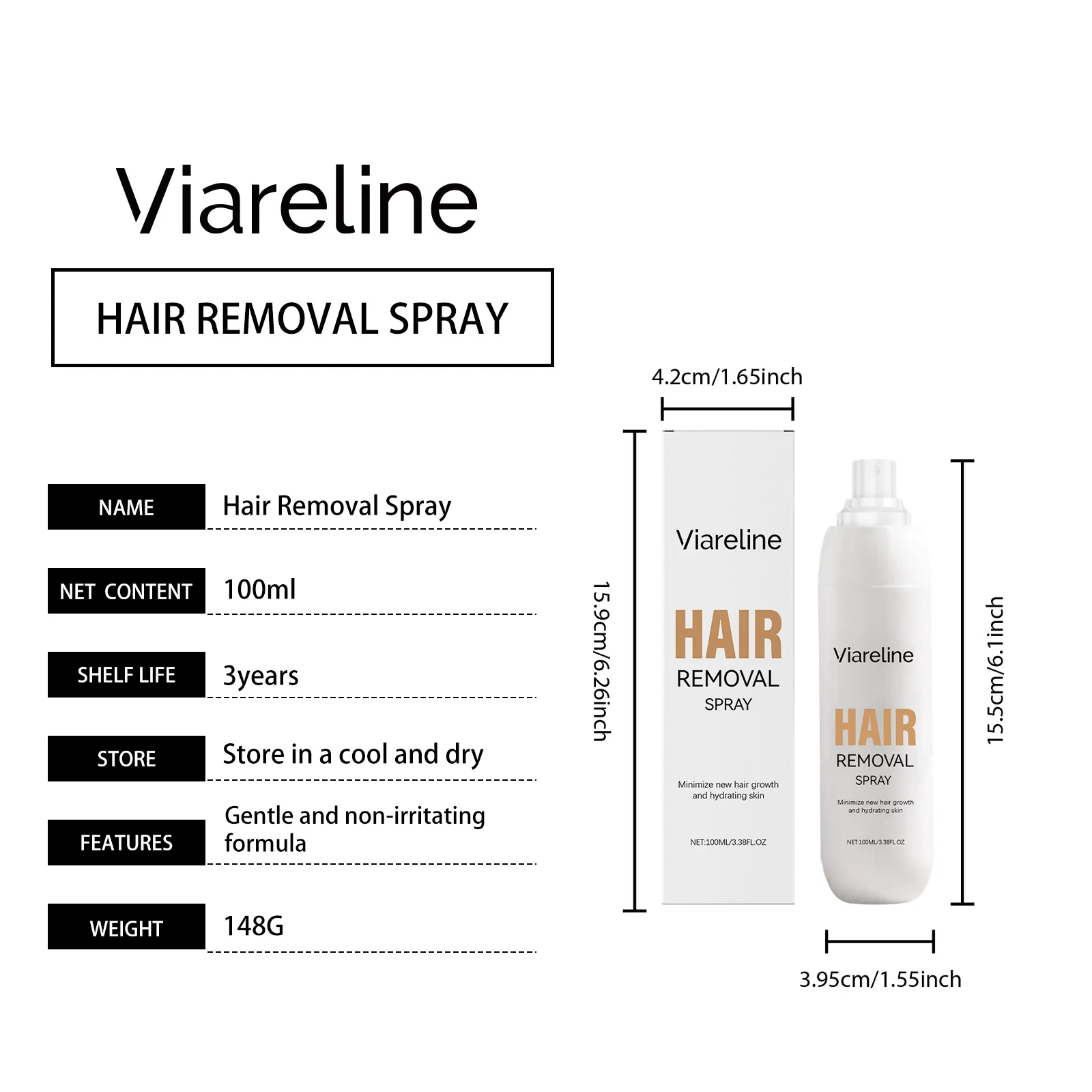 Gentle Hair Removal Spray For Body And Skin Cleansing Summer Use_voghion.com