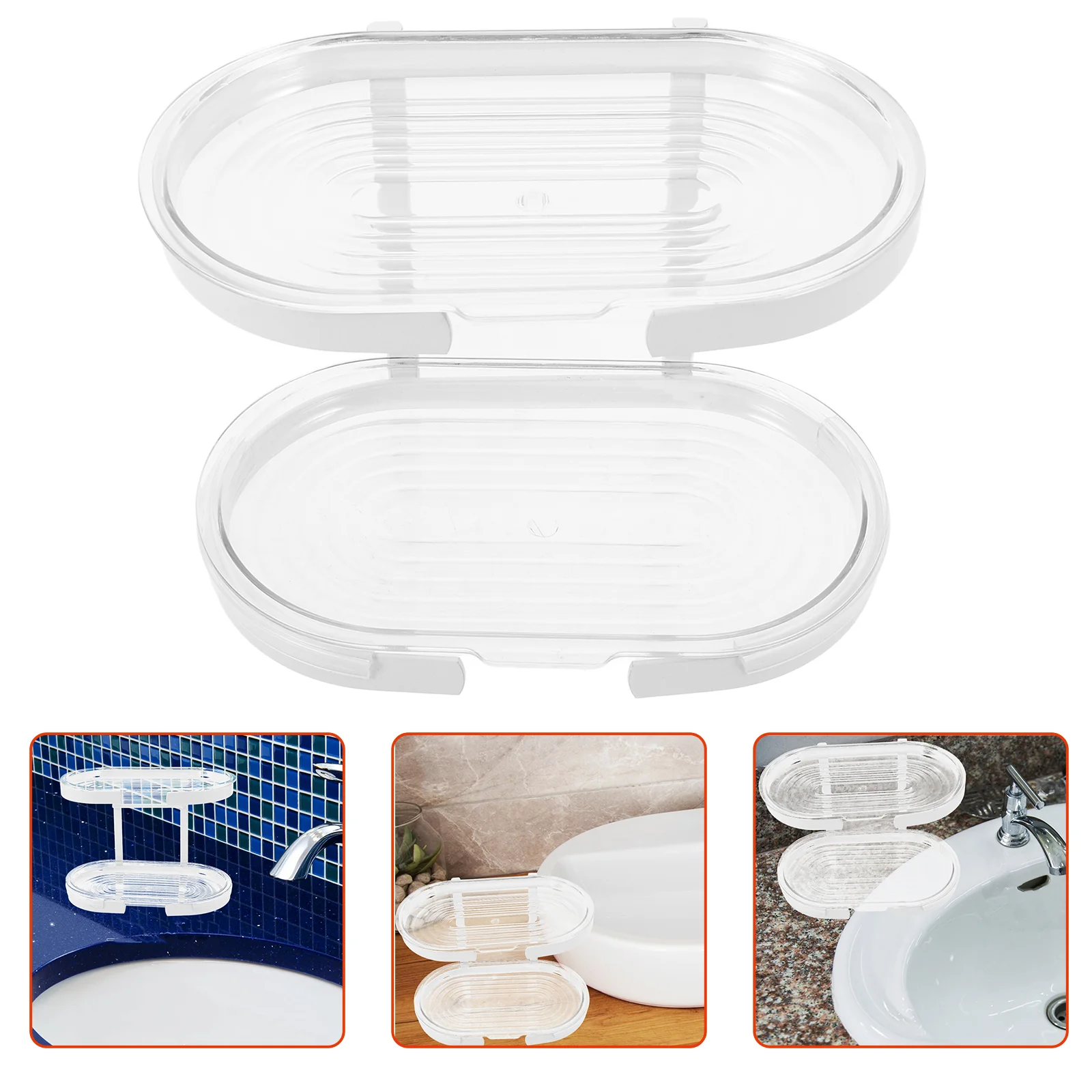 

Soap Box Plastic Tray Simple Simple-design Dish Toilet Holder Bathroom Container Double Layer