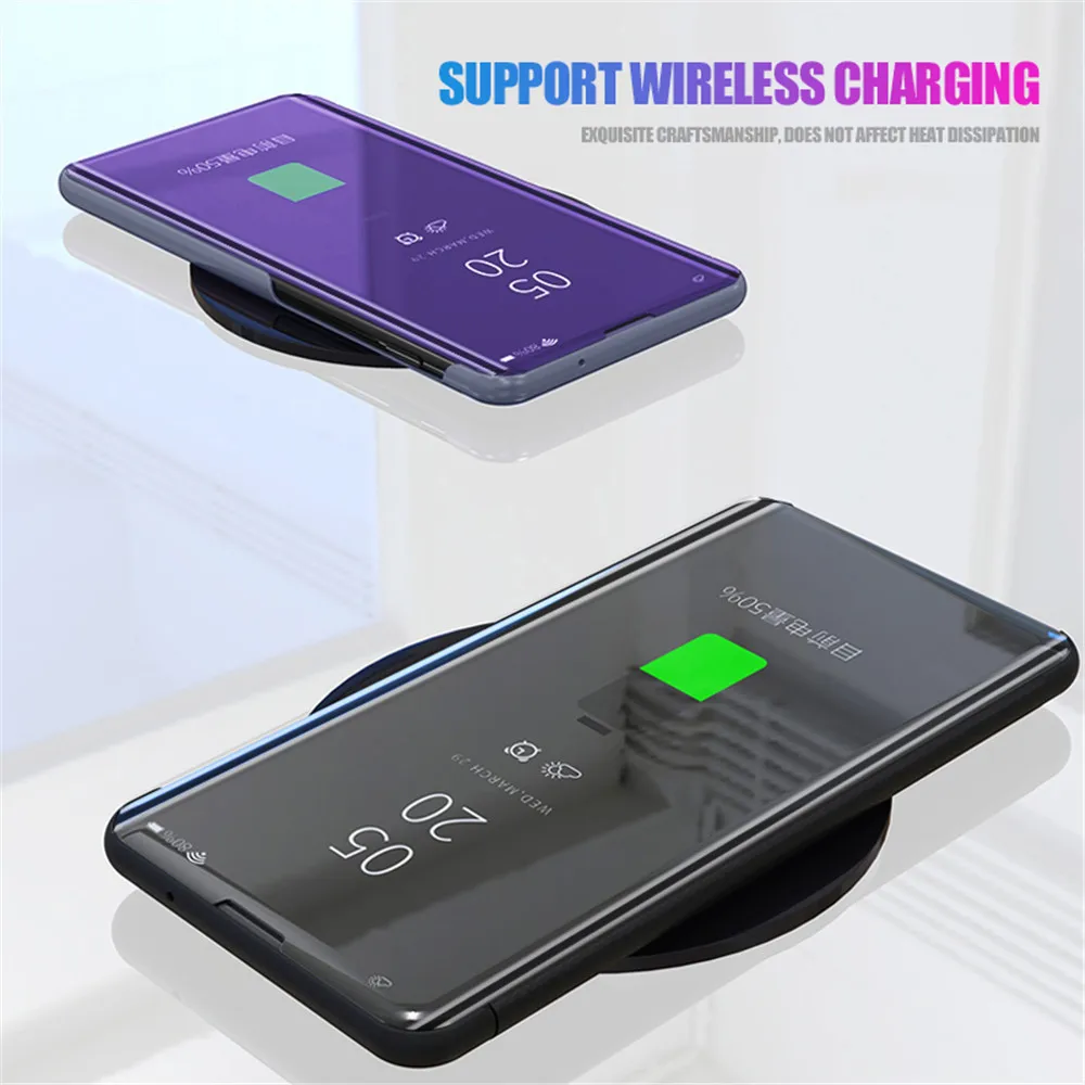 smart flip case for Samsung Galaxy Note 10 Plus Note 10 lite Mirror