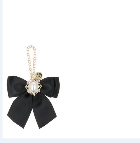 Japanese Style Sweet and Cute Women's New Bag Accessories Fashion All-Match Satin Ribbon Pearl Bowknow Luggage Accessories
