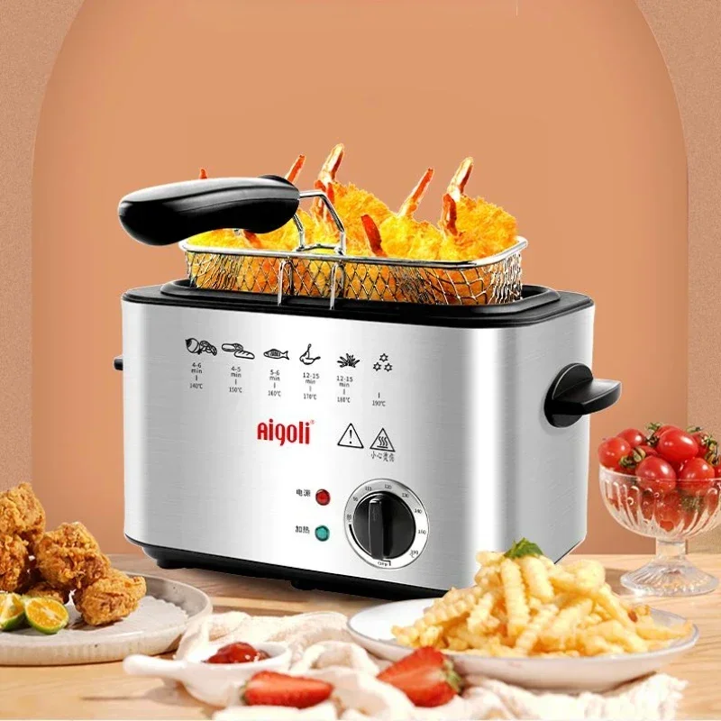 Multifunctional fryer household small fryer electric mini small oil-saving fried chicken constant temperature