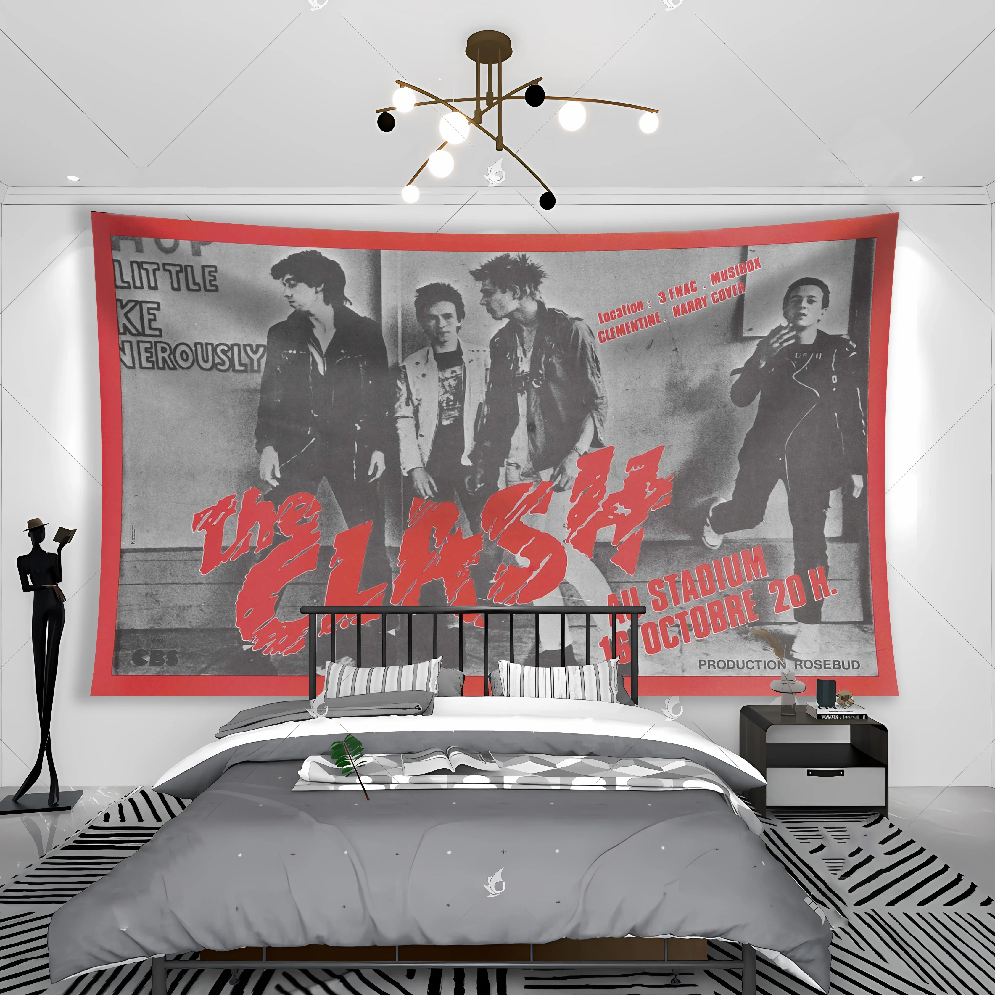 

ForeverStar The Clashs Music Band Tapestry Heavy Metal Pop Singer Rock Interior Decoration Banner Flag