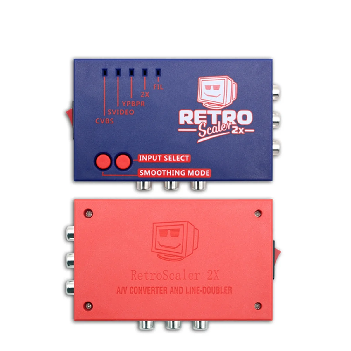 For RetroScaler2x AV to HD Converter Line-Doubler for Retro Game Consoles PS2 N64 NES Dreamcast Saturn MD1 MD2,Red NND