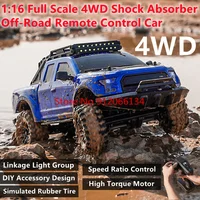 1:16 Full Scale All Terrain Off-Road Climbing RC Truck 4WD Shock Absorber Whole Car Light Group High Speed Remote Control Car 1
