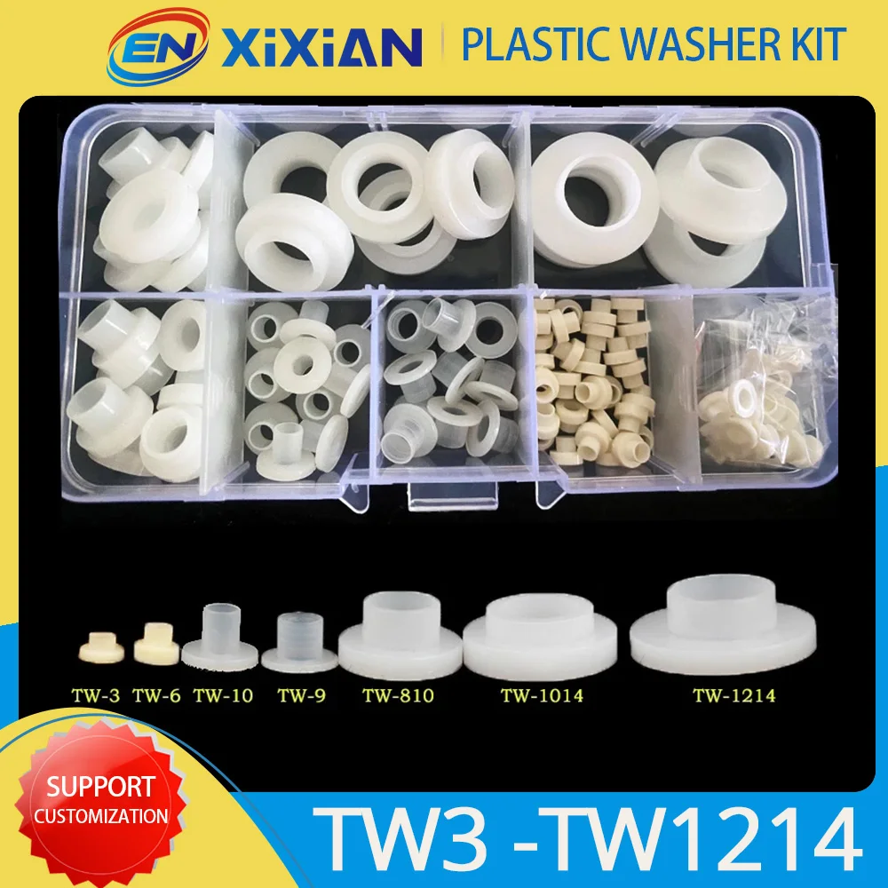 Washer Gasket Set PVC Nylon M2-M20 Hard Plastic Insulation Flat Paded Assortment