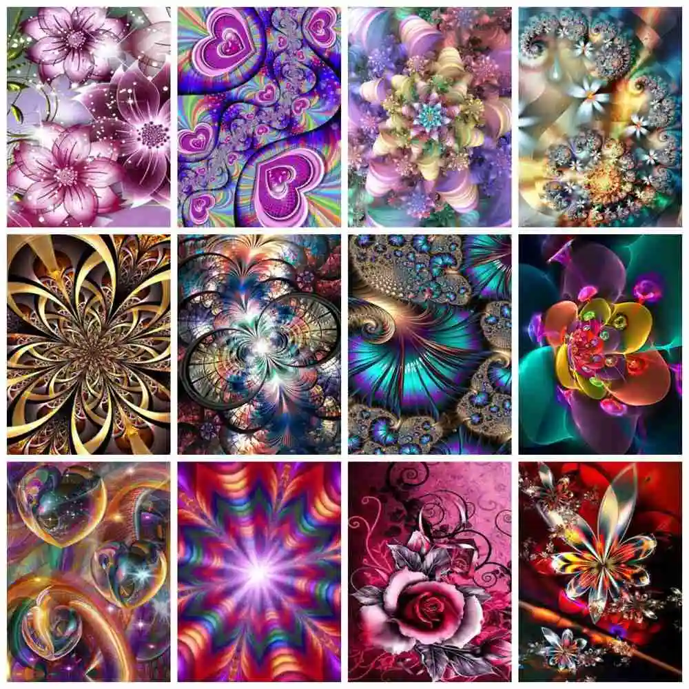 Huacan 5d Diamond Art Painting Mandala Flower Wall Stickers