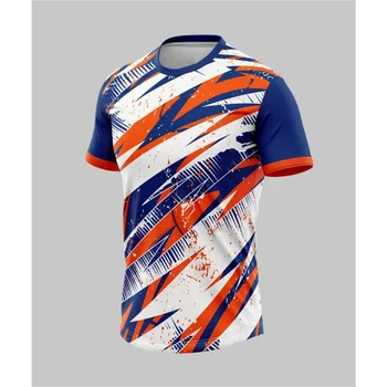 Magliette per Calcio, Badminton e Tennis, T-shirt Sportive da Esterno con Stampa 3D, Asciugatura Rapida Estiva, Magliette per Uomo e Bambino