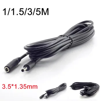 1/3/5M DC Maschio Femmina 5v 12v 24V Cavo di Alimentazione Cavo di Prolunga Adattatore 3.5mmx1.35mm Connettore per CCTV Telecamera di Sicurezza